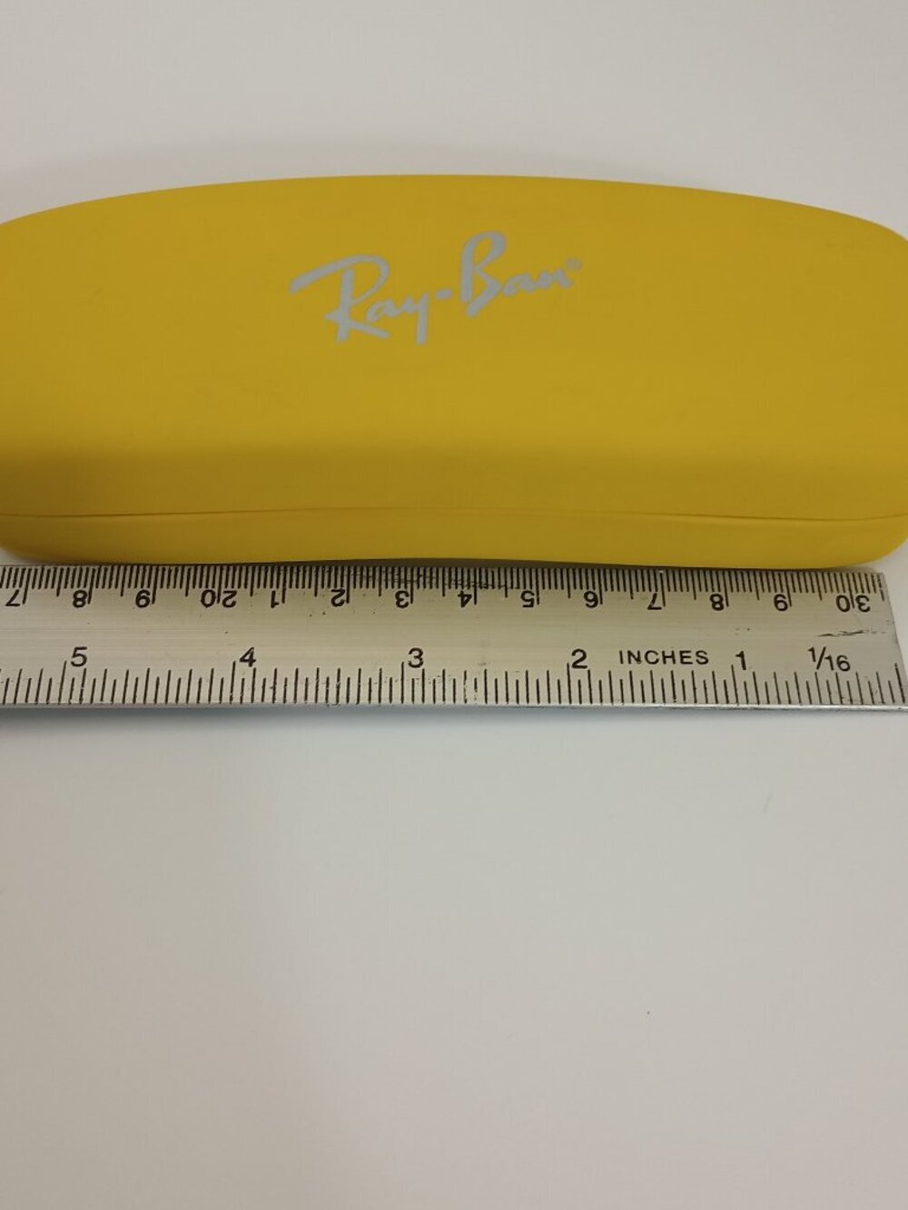 Ray-Ban Yellow Hard Clamshell Eyeglasses Sunglasses Case Red Interior